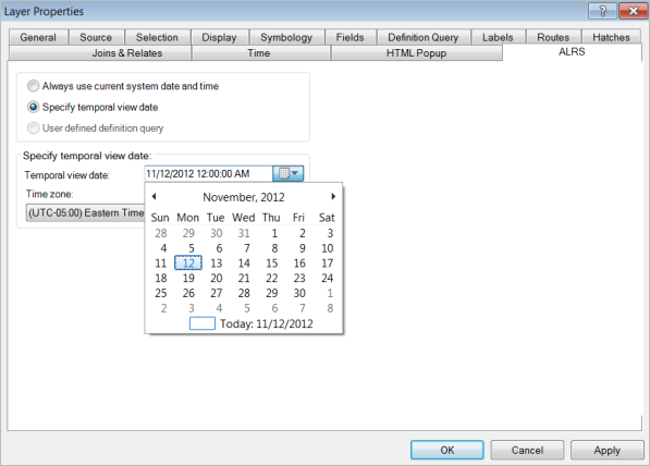 Use the ALRS tab on the Layer Properties dialog box to set the TVD Use the ALRS tab on the Layer Properties dialog box to set the TVD